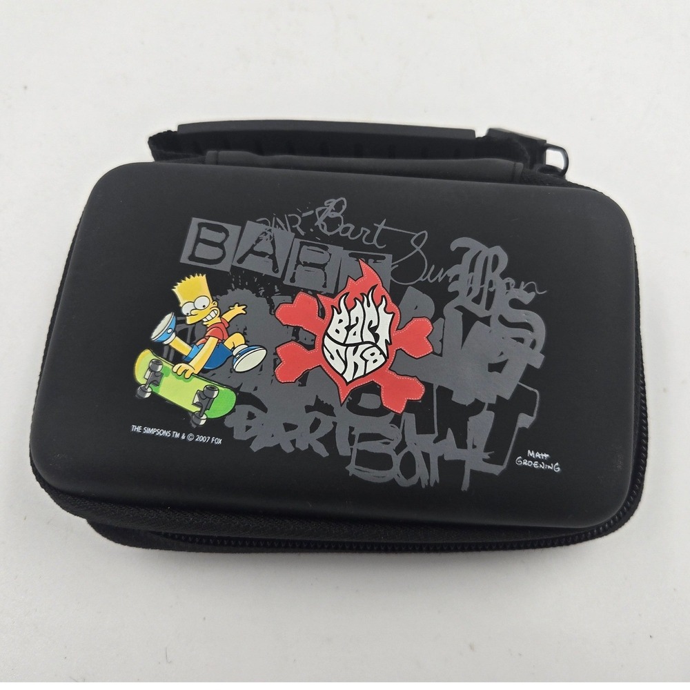 The Simpsons Bart Simpson 2007 Hard Shell Handheld Console Carrying Case Black